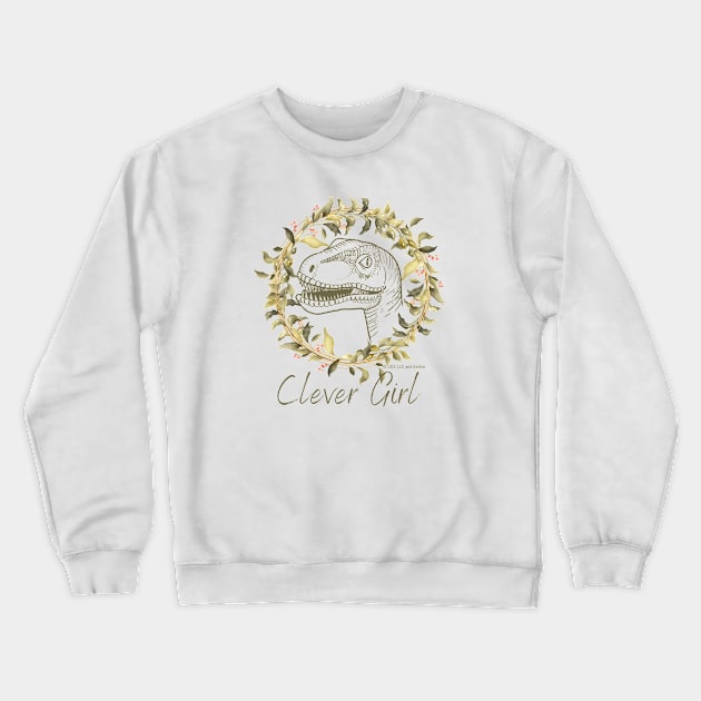 Clever Girl - Velociraptor Crewneck Sweatshirt by Jurassic Merch